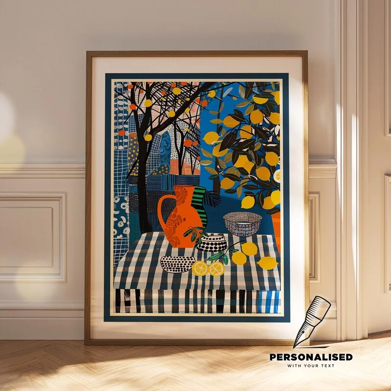 Lemons and Tile print from Gallery Chroma