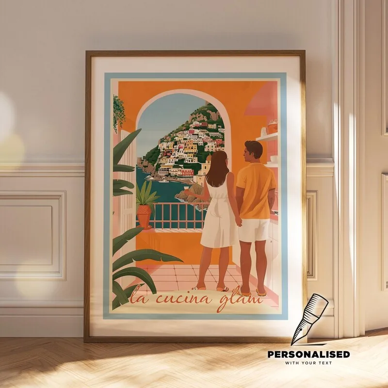Romantic Seaside Village print from Gallery Chroma